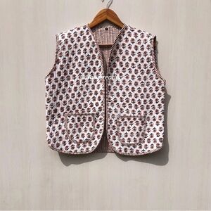 Block Print Cotton Quilted Vest